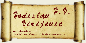 Hodislav Virijević vizit kartica